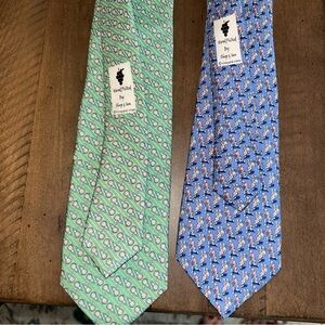 Vineyard Vines Green and Blue Paisley and Nautical Ties